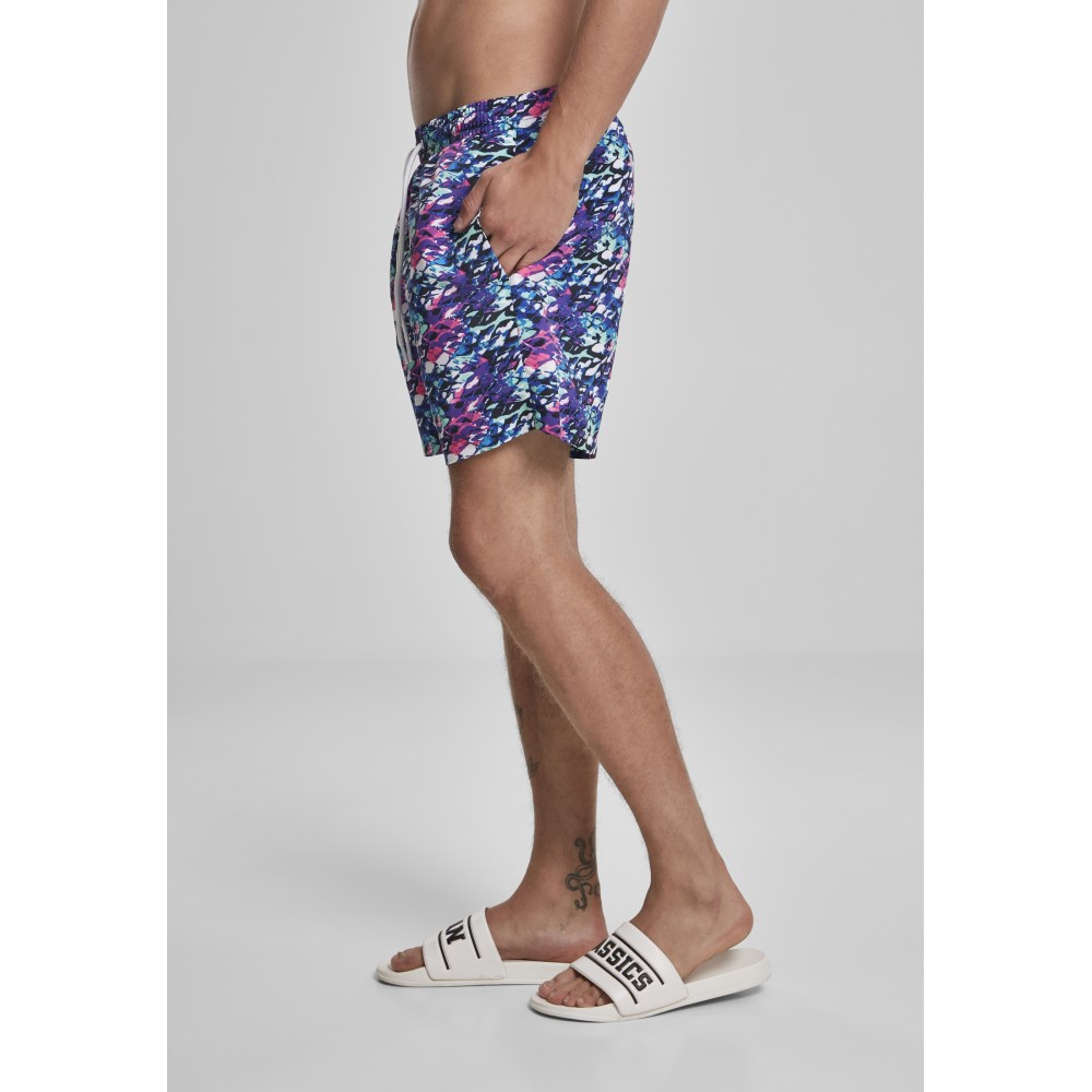Urban Classics - Multicolor Swim shorts - Blue/Pink